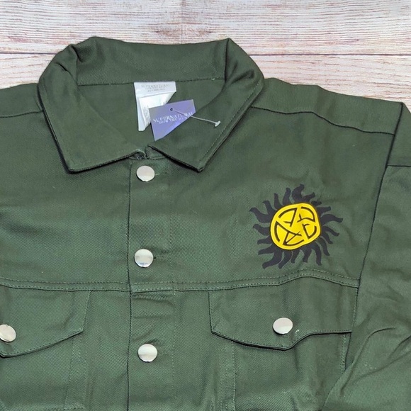 NWT Supernatural Culturefly Green Supernatural Snap Front Jacket Size L - Picture 3 of 13